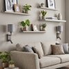 Turil LED wandlamp met leeslamp, set van 2, draaibare leeslamp en stoffen kap