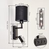 Turil LED wandlamp met leeslamp, draaibare lampkop en aan/uit-schakelaar