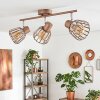 Keldor 3-lichts plafondlamp en plafondspot voor eetkamer met draaibare kooi-kappen