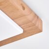 Plafondspot Alvorn met 4 draaibare witte glazen kappen op houten balk voor hal en entree