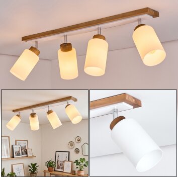 Alvorn plafondlamp met draaibare spots, 4-lichts E27, langwerpige rail