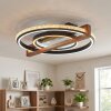 Moderne LED-plafondlamp Selani met houten dwarsbalken voor lage plafonds, 2700-6500 Kelvin
