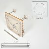 Boho cluster-plafondlamp Koyoto met 5 heldere glazen bollen aan houten lamellenplaat