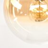 Plafondlamp Gastor met cluster 4 glazen bollen in amber, helder en rookkleurig, ø 15 cm, E14