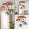 Plafondlamp Gastor met 4 glazen bollen in blauw, chroom, groen, helder, koper en rookglas