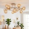 Chehalis 12-lichts plafondlamp met bolkappen, retro modern, rond ø 76 cm, G9