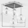 Cluster-plafondlamp Gastor met 4 amberkleurige, heldere glazen bollen in bohostijl