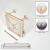 Natuurlijke plafondlamp Koyoto met lamellenplaat, 5 bollen in amber, helder, rookglas