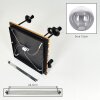 Gastor 5-lichts plafondlamp met bolkappen, lattenframe voor eetkamer en woonkamer