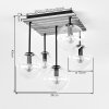 Gastor plafondlamp met bolkappen, 5-lichts E14, retro boho plafondverlichting