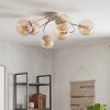 Chehalis retro 6-lichts plafondlamp met bolkappen, G9, ø 58 cm, voor woonkamer