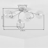 Chehalis retro 6-lichts plafondlamp met bolkappen, G9, ø 58 cm, voor woonkamer