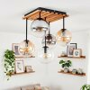 Gastor 5-lichts plafondlamp met bolvormige kappen, E14, vintage boho