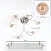 Chehalis 6-lichts plafondlamp met bolvormige kappen, G9, ø 64 cm, retro