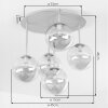 Chehalis plafondlamp met bollen, 5-lichts ronde opbouwlamp G9 voor woonkamer