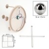 Chehalis plafondlamp met bollen, 5-lichts ronde opbouwlamp G9 voor woonkamer