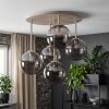 Cluster-plafondlamp Chehalis met 5 moderne rookglazen bollen, ø 15 cm