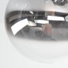 Plafondlamp Chehalis in clusteropstelling met 5 rook- en heldere glazen bollen, ø 15 cm