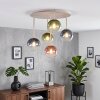 Moderne Kogel-plafondlamp Chehalis met cluster van 5 kleurrijke glazen kappen