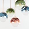 Moderne Kogel-plafondlamp Chehalis met cluster van 5 kleurrijke glazen kappen