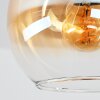 Moderne cluster-plafondlamp Koyoto met amber- en heldere glazen bollen, E14
