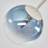 Moderne Cluster-plafondlamp Chehalis met zes kleurrijke glazen bollen, ø 12 cm