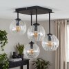 Modern Kogellampje Koyoto met 4 heldere geribbelde glazen kappen, ø 15 cm, E14