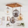 Gastor 4-lichts plafondlamp met bollen en lamellenkap voor woonkamer