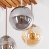 Gastor 4-lichts plafondlamp met bollen en lamellenkap voor woonkamer
