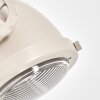Zandkleurige wandlamp Herford met tandwielachtige verstelring als leeslicht naast het bed