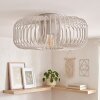 Scandinavische kooi-plafondlamp Wemude, open metalen spijlen, E27, zandkleurig