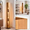 Natuurlijke houten vloerlamp Sernadelo met golvende opening en 4 E27-fittingen