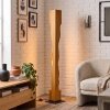 Natuurlijke houten vloerlamp Sernadelo met golvende opening en 4 E27-fittingen