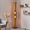 Boho houten vloerlamp Sernadelo met golvende staander en 4 E27-fittingen