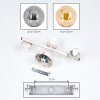 Moderne plafondlamp Gastor in cluster met drie bollen in rookkleur en amber