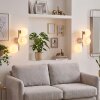 Scandinavische wandlamp Koyoto, set van 2 met verticale cluster en drie witte bollen