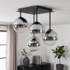 Moderne Cluster-plafondlamp Gastor met 4 glazen bollen in chroom, rook en helder