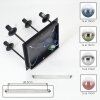 Moderne Cluster-plafondlamp Gastor met vier blauwe, groene en heldere glazen bollen