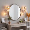 Retro-wandlamp Koyoto met 3 bolvormige glaskappen in amber en helder, 2-delige set