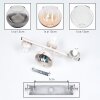 Moderne wandlamp Koyoto, 2-delige set met drie rookkleurige glazen bollen, amber en helder