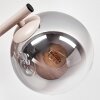 Wandlamp Gastor, 2-delige set met verticale rook- en heldere glazen bollen
