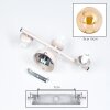 Moderne cluster-plafondlamp Gastor met drie amberkleurige glazen bollen, E14