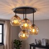Moderne Cluster-plafondlamp Koyoto met 4 bolvormige glazen kappen Boven de eettafel
