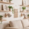 Scandinavische wandspot Herford, 2-delige set, draaibare en zwenkbare spotkop, zandkleurig