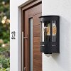 Entree-wandlamp Lauvdal met cilindrische heldere schermen en bewegingssensor, E27