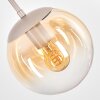 Moderne hanglamp Gastor, 3 amberkleurige bollen, bij montage verstelbaar