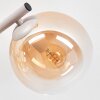 Moderne wandlamp Gastor, 2-delige set met 3 glazen bollen in amber en helder