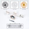 Moderne Cluster-plafondlamp Gastor met drie glazen bollen in amber, rookkleurig en helder