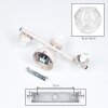 Moderne zandkleurige wandlamp Ripoll met drie heldere glazen bollen