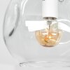 Moderne zandkleurige wandlamp Ripoll in 2-delige set met 3 heldere glazen bollen